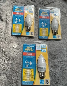 Lights of America Compact Fluorescent Mini Decor 40W Replacement 5 Year Bulb NEW - Picture 1 of 7