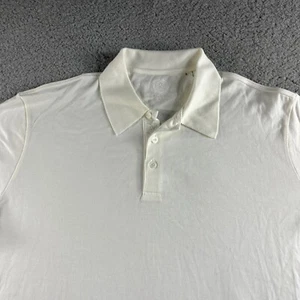 NEW Bugatchi Polo Shirt Mens Extra Large Ivory Golf Sports Classic Pima Cotton - Picture 1 of 10