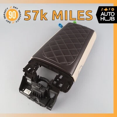 Apoyabrazos consola central delantera Mercedes W222 Maybach S600 reposabrazos Designo rojo OEM Foto 1 de 4