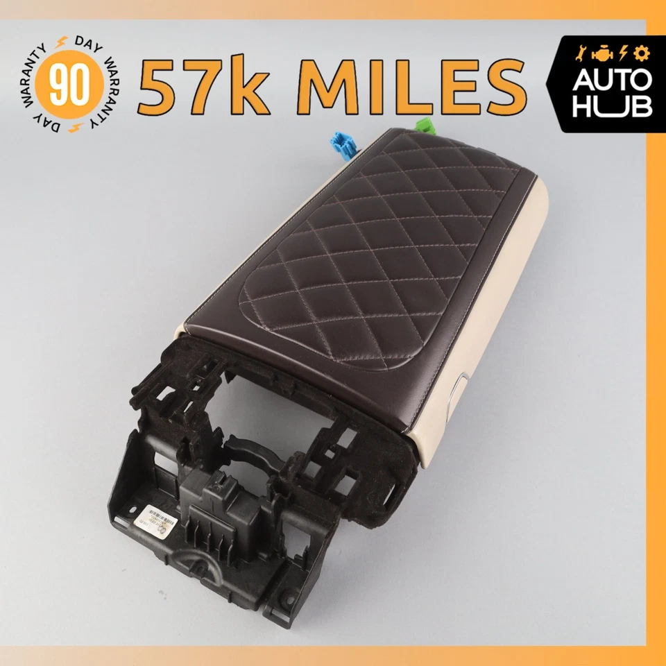 Apoyabrazos consola central delantera Mercedes W222 Maybach S600 reposabrazos Designo rojo OEM Foto 1 de 4