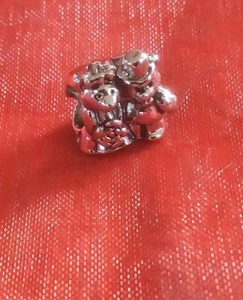 NEU! BÄRENBRAUT BRÄUTIGAM Silber Charm Perlenschleife passt zu europäischen großen marken set pu016 - Bild 1 von 2