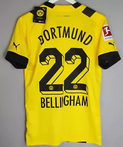 NUEVA CAMISETA CAMISETA DE FÚTBOL EN CASA BORUSSIA DORTMUND 2022 2023 #22 BELLINGHAM - Imagen 1 de 6