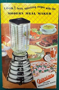 1953 OSTERIZER The Modern Meal Maker Recipes Blender Manual PB w/EXTRAS MCM ADS - Picture 1 of 10
