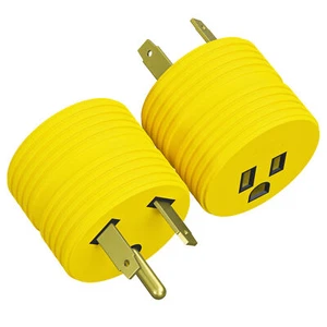 RV Electrical Adapter 15 Amp Female to 30 Amp Male - Picture 1 of 6