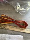 Dog Leash for Large Dogs Approx 3/4" Wide 6' Long Orange Red Yellow White Stripe