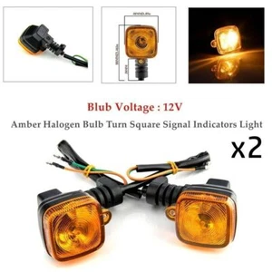 1 Pair Turn Signal Lights Motorcycle Universal Amber Indicator Light Flashes - Picture 1 of 3