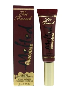 Nuovo con scatola -Too Faced Chocolate Cherrys 12 ml rossetto metallizzato cioccolato fuso - Foto 1 di 2