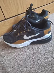 Nike Airmax 270 React Uk Size 6 in Black & Gold. Used but In Excellent Condition - Picture 1 of 10