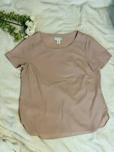 ADRIENNE VITTADINI Large women's short sleeve top Pink Blush Casual Blouse - Picture 1 of 8