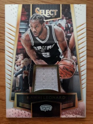 KAWHI LEONARD  2016-17 SELECT GAME USED JERSEY CARD# 62.  - Image 1 of 4