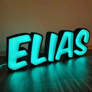 Personalisiertes Namensschild mit LED Beleuchtung - Bild 1 von 6