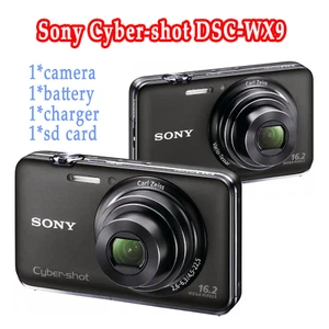 Sony Cyber-shot DSC-WX9 16.2MP Digital Camera - Black 90% NEW - Picture 1 of 9