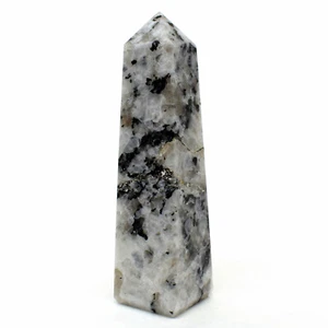 4.3"Rainbow Moonstone Point Natural Feldspar Crystal Tower Mineral Obelisk India - Picture 1 of 4