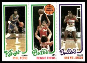 1980-81 Topps John Williamson/Reggie Theus/Phil Ford #252/43/127 - Picture 1 of 2