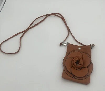 Bolso sin asas para mujer Soporte para teléfono celular Correa extraíble Óxido Bandolera Flor Boho Foto 1 de 4