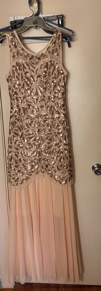 Vestido de noche Gatsby de los años 20 con solapa vestido de cóctel boda dama de honor graduación Foto 1 de 1