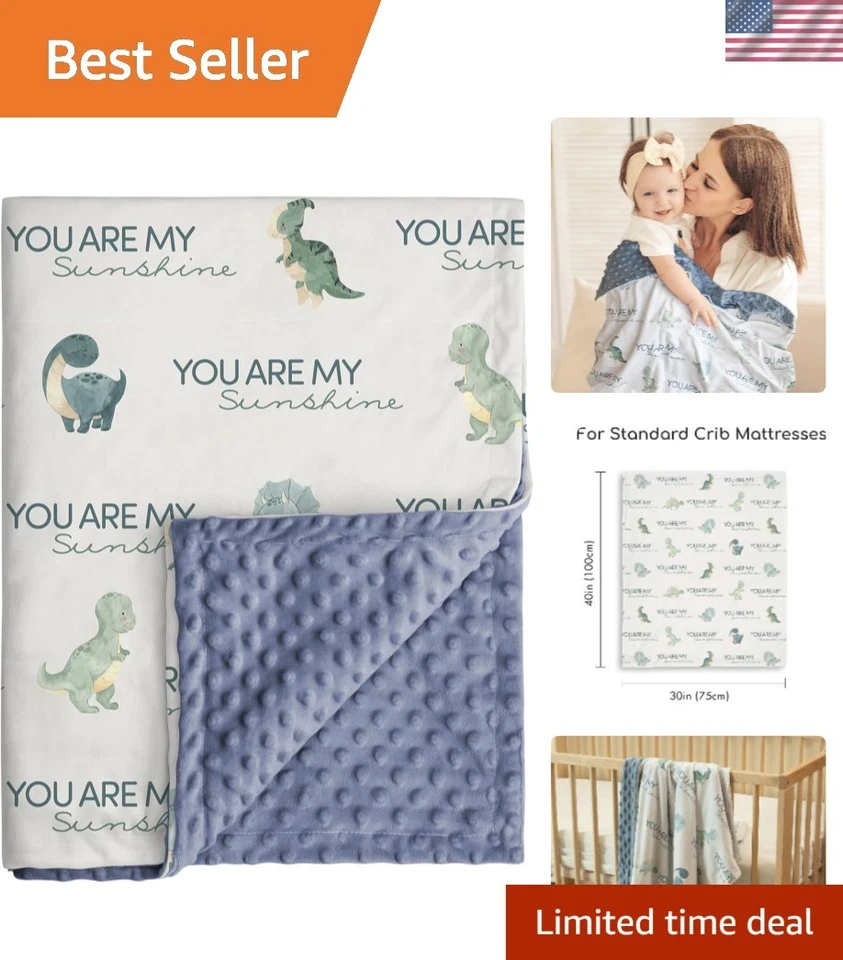 Manta de dinosaurio súper suave 30x40 para niños recién nacidos - uso versátil Foto 1 de 4