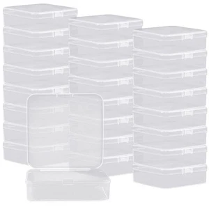 24 Pack Small Clear Plastic Storage Containers with Lids,Beads Storage Box wi... - Picture 1 of 7