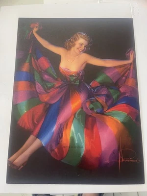 Impresión Pin-Up Vintage Rolf Armstrong “Pretty as a Picture” - Marrón y Bigelow 1940 Foto 1 de 4
