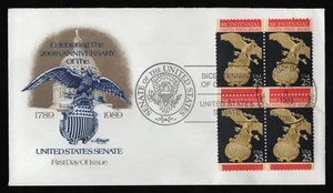 #2413 25c Senado de los Estados Unidos-Bloque de 4, Artmaster FDC **CUALQUIER 5 = ENVÍO GRATUITO** - Imagen 1 de 1