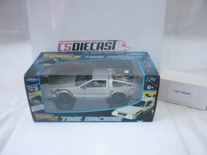 Welly 1:24th Scale Diecast Model Car Back To The Future 2 Delorean Time Machine - Picture 1 of 5