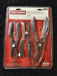 Rare Sears Craftsman Body Clip Removal Set 3pc 49277 Pliers - Picture 1 of 2