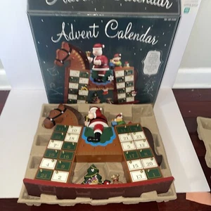 Christmas rocking horse advent calendar unique rare Clean With Box COMPLETE - Picture 1 of 7