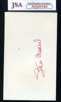 Stan Musial JSA Coa Signed 3x5 Index Card Autograph - Image 1 of 2