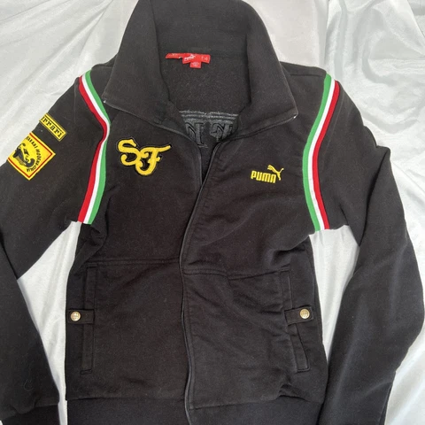 Puma, Ferrari fleece jacket, black, embroidered size small Cover