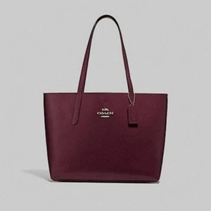 COACH BRAND NEW AVENUE TOTE RASPBERRY/METALLIC RASPBERRY/LIGHT GOLD $350 - Picture 1 of 11