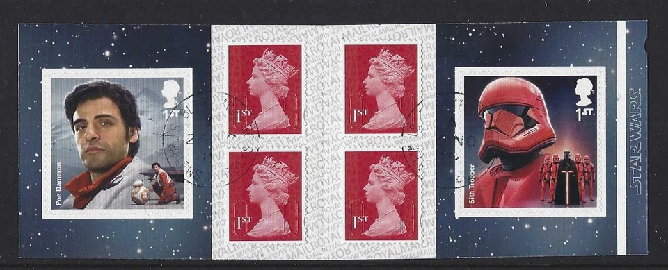 GREAT BRITAIN 2019 STAR WARS SELF ADHESIVE BOOKLET  FINE USED - Image 1 of 1