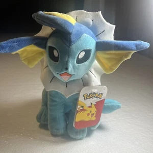 Pokémon Vaporeon 8" Plush- Eevee Evolution Figure JAZWARES - Picture 1 of 10