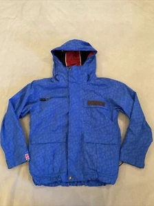 Bonfire snowboarding winter jacket youth medium alien skull print blue - Picture 1 of 8