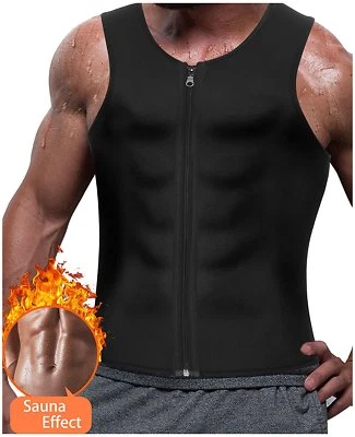 Men's Slimming Neoprene Vest Hot Sweat Shirt Body Shaper Athletic Waist Trainer - Image 1 of 4