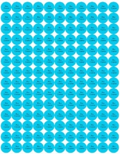 Blue Cypress Essential Oil Bottle Cap Stickers - Picture 1 of 2