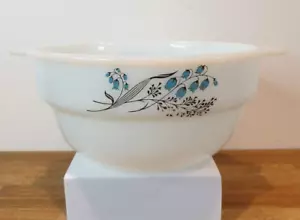 Phoenix Opalware 50er Floral Blau Blumen Rührschüssel Vintage tiefe Schale - Bild 1 von 13