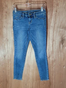 mossimo jeans womens size 2/26s jegging mid rise stretch denim blue - Picture 1 of 9