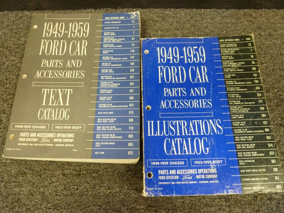 Ford Fairlane 1959 catálogo de piezas de fábrica Skyliner manual convertible 500 Foto 1 de 1