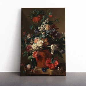 Jan Van Huysum Vase Of Flowers Canvas Wall Art Print Framed Picture Home Decor - Picture 1 of 7