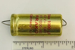1000uF 63V Axial Electrolytic Capacitor EF Frako ELKO SAME DAY SHIPPING (OR) - Picture 1 of 2