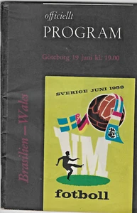 BRASIL V GALES MUNDIAL FINAL 1/4 19 JUNIO 1958 PELÉ MARCA SU PRIMER GOL EN LA COPA DEL MUNDO - Imagen 1 de 3