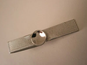 1-1/2" Unique Design Silver Tone Vintage SMALL FLEX-LET Tie Bar Clip - Picture 1 of 4