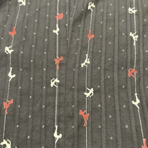 Vintage Daniel Christian Kleid Shirt Stripperin Tänzerin schwarz rot Pole All Over - Bild 1 von 4