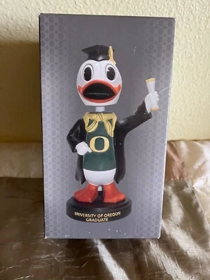 University of Oregon Ducks Graduate Bobblehead RARE New in Box - Image 1 of 4