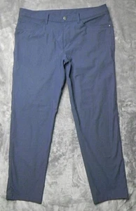 Lululemon ABC Slim Fit Pants Men's 34 Blue Chino LM5538S Athleisure Wear Golf - Picture 1 of 7