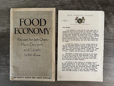 1930's Food Economy Recipes Cookbook Leftovers Desserts Salads Mrs. Knox Vintage - Image 1 of 4