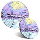 Mouse Mat & Coaster Set - Andes Mountains South America Map  #3040
