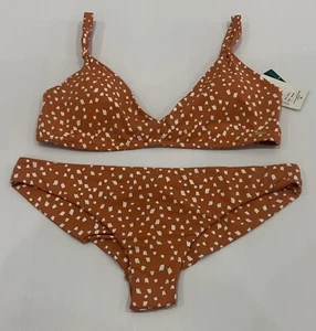 ROXY Size XL / 14 BIKINI Set Tropical Cass Bathers Top & Cheeky Pants NEW $100+ - Picture 1 of 6