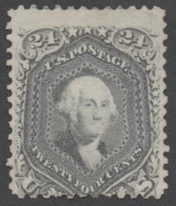 US Sc# 78b *MINT NO GUM LH { 24c GRAY WASHINGTON } "SCARCE OF 1862 CV$ 1,000.00 - Bild 1 von 3