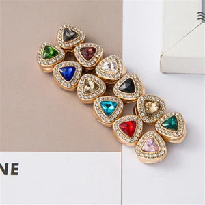 12pcs Strong Magnetic Colorful Triangle Scarf Hijab Pins Clip Brooch for Women - Picture 1 of 17